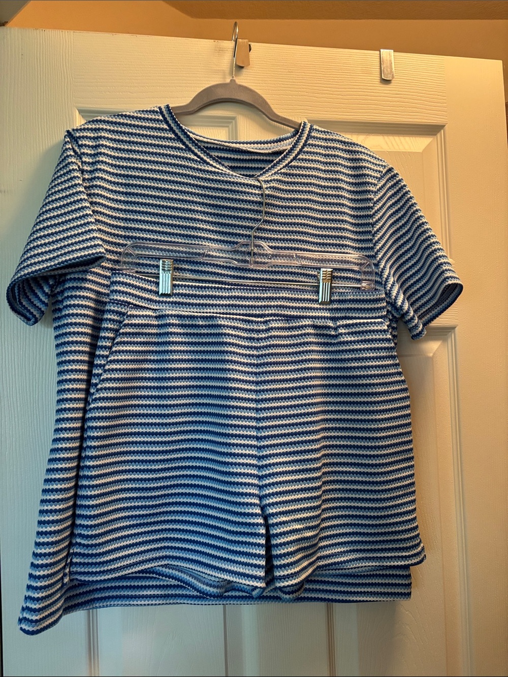 NWOT Blue & White Striped Set
